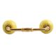Yellow Black Crackle Ceramic Bridge Handle